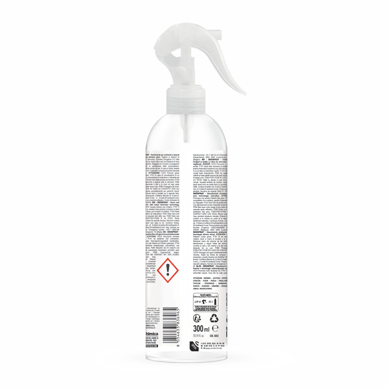 Deodorante per ambienti e tessuti con tecnologia elimina odori deo spray inspiration 300 ml sanitec 3053